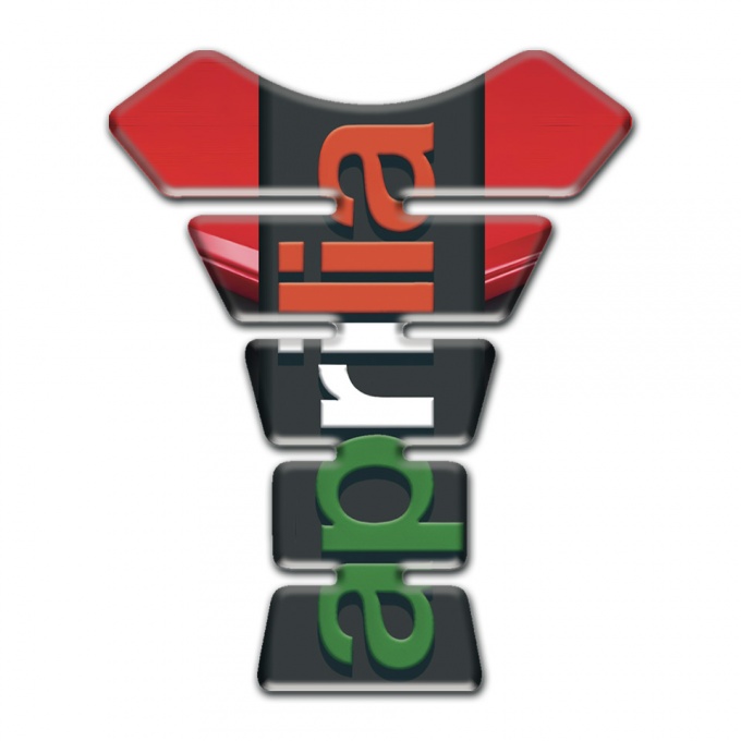 Aprilia Tank Pad Motorbike Red Background Colorful Logo 