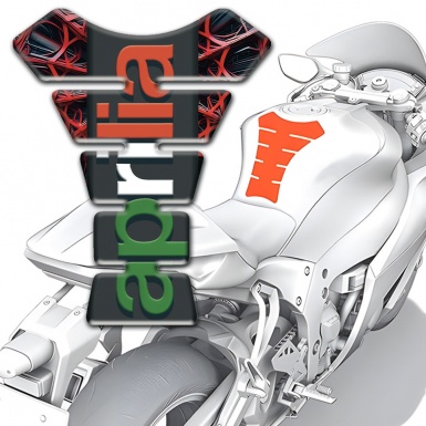 Aprilia Tank Protector 3D Spider Web background Colorful logo Style 