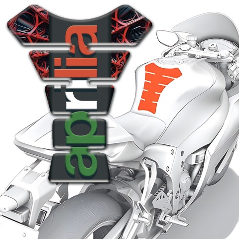 Aprilia Tank Protector 3D Spider Web background Colorful logo Style 