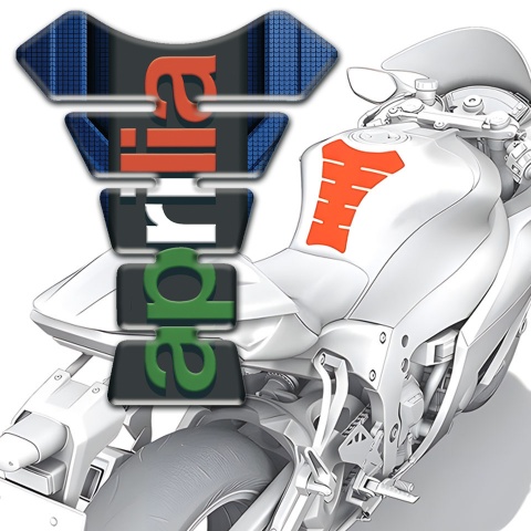Aprilia Tank Guard Pads Blue Base Style Colorful logo 