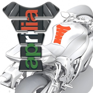 Aprilia Tank Pad Protector Gray Parts Background Colorful Logo 