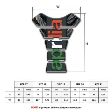 Aprilia Tank Pad Motorbike Crossed Belts Base Colorful Logo 