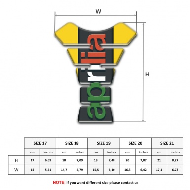 Aprilia Tank Pad Motorbike Yellow Edition 