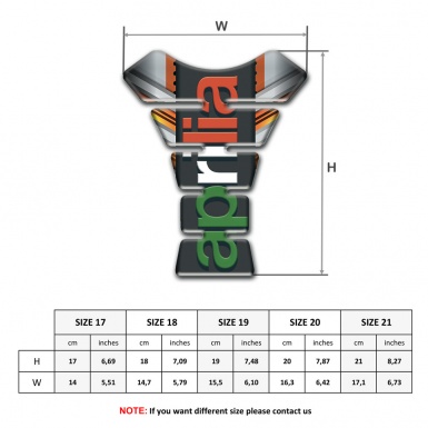 Aprilia Tank Protector Silver Copper Edition 