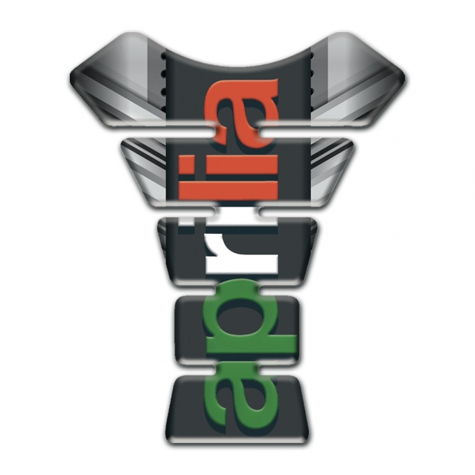 Aprilia Tank Guard Pads Gray Elements Graphite Logo Panel 