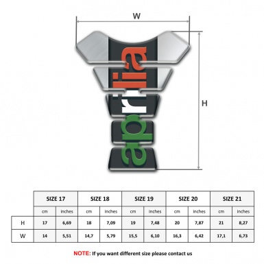 Aprilia Tank Pad Motorbike Silver edition 