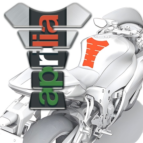 Aprilia Tank Pad Motorbike Silver edition 