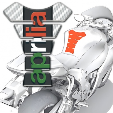 Aprilia Tank Guard Pads White Carbon Edition 