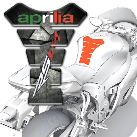 Aprilia Tank Guard Pads Mixed Gray Black Colors Model 