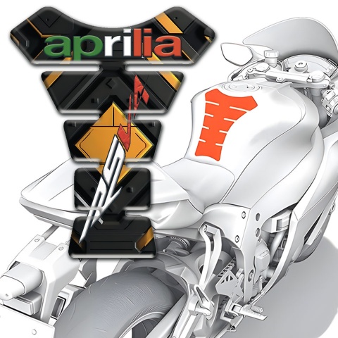 Aprilia Tank Pad Motorbike Yellow Rhombus base RSV4 Style 