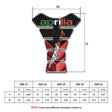 Aprilia Tank Guard Pads Red Black Base RSV4 Style 