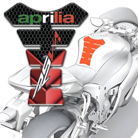 Aprilia Tank Guard Pads Red Black Base RSV4 Style 