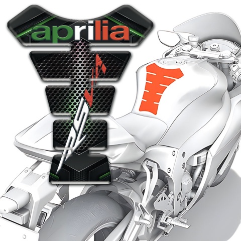 Aprilia Tank Guard Pads Green Shadow Design RSV4 Style 