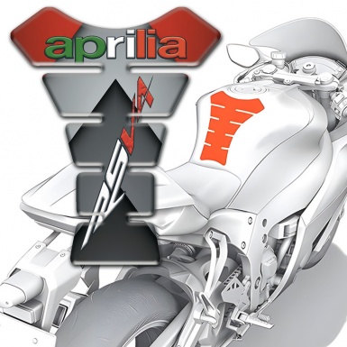 Aprilia Tank Fuse Red GRay Motive RSV4 Model 