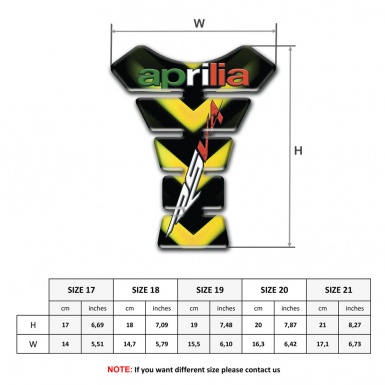 Aprilia Tank Protector Black with Yellow Details RSV4 Style 