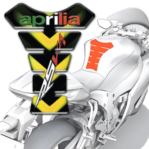 Aprilia Tank Protector Black with Yellow Details RSV4 Style 