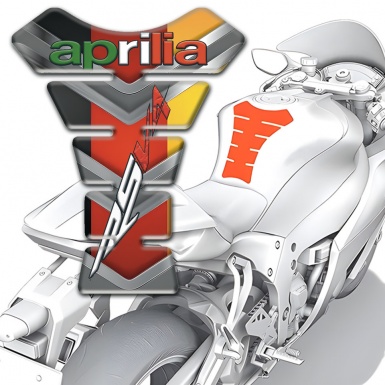 Aprilia Tank Guard Pads Multicolored Model RSV4 Logo 