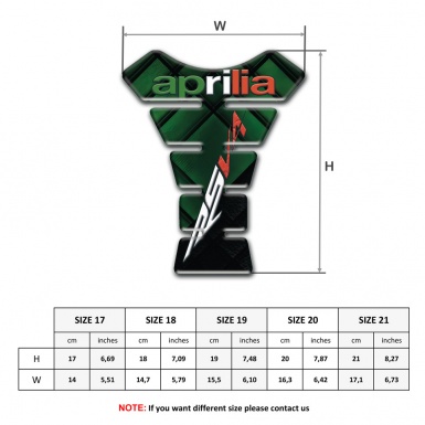 Aprilia Tank Fuse Dark Green Details RSV4 Style 