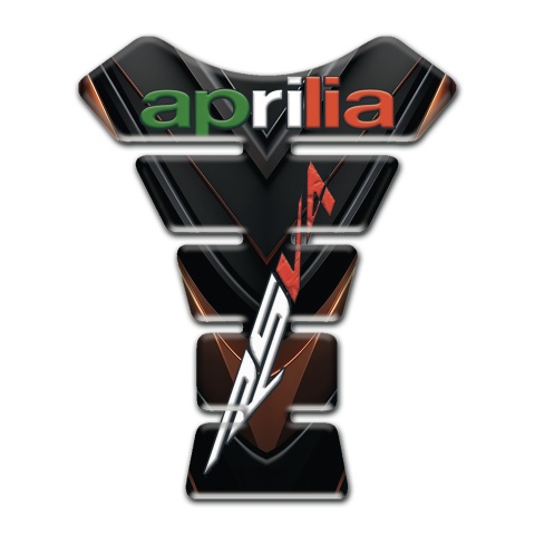 Aprilia Tank Pad Motorbike Black Brown Design RSV4 Style 