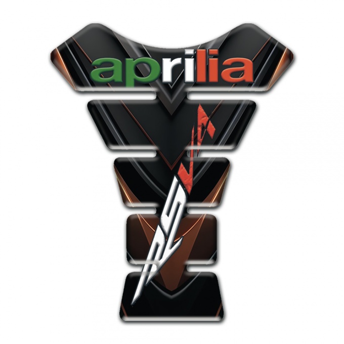 Aprilia Tank Pad Motorbike Black Brown Design RSV4 Style 