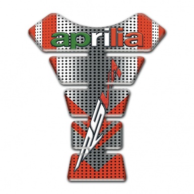 Aprilia Tank Protector Design with Silver Red Colors RSV4 Style 