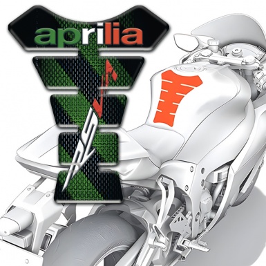 Aprilia Tank Guard Pads RSV4 Model with Green Black Base Decoration 