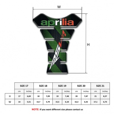 Aprilia Tank Guard Pads RSV4 Model with Green Black Base Decoration 