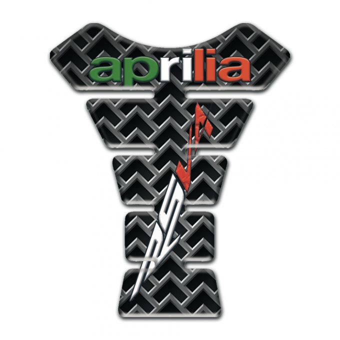 Aprilia Tank Pad Motorbike Metal Grid Effect RSV4 Style 
