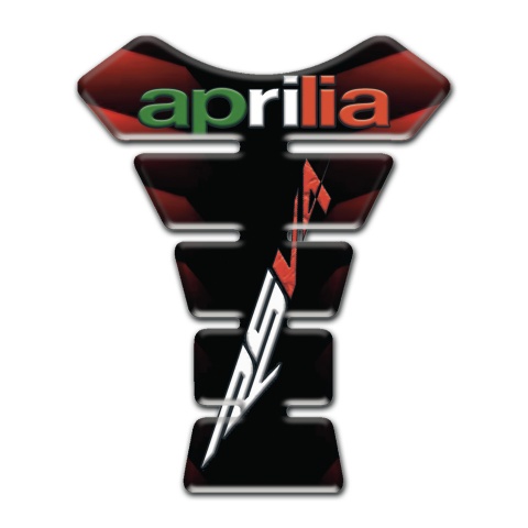 Aprilia Tank Pad Protector Design with Black Red Colors RSV4 Style 