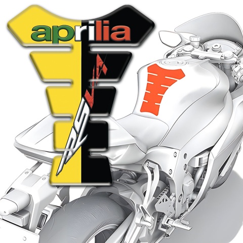Aprilia Tank Protector Yellow Black Halves Design RSV4 Style 