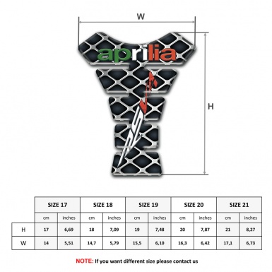 Aprilia Tank Guard Pads Large Mesh Design RSV4 Edition 