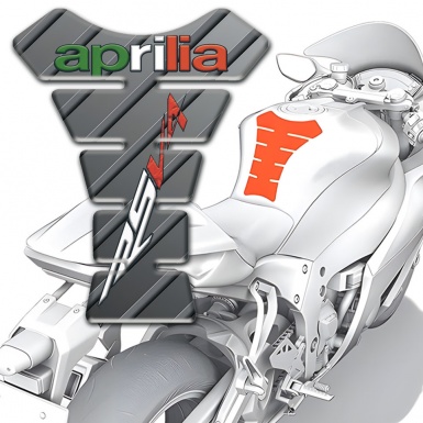 Aprilia Tank Fuse Gray Diagonal Patterns Base RSV4 Logo 