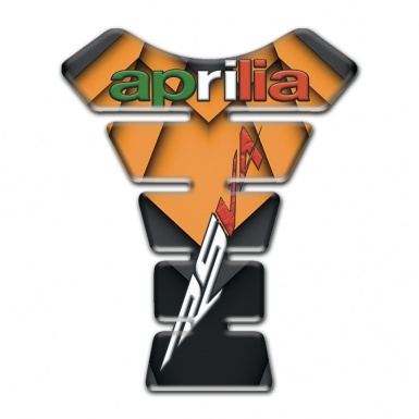 Aprilia Tank Guard Pads Orange Details Design with RSV4 Logo 