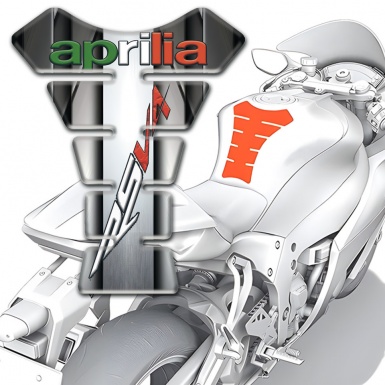 Aprilia Tank Protector Metal Central Panel Design RSV4 logo 