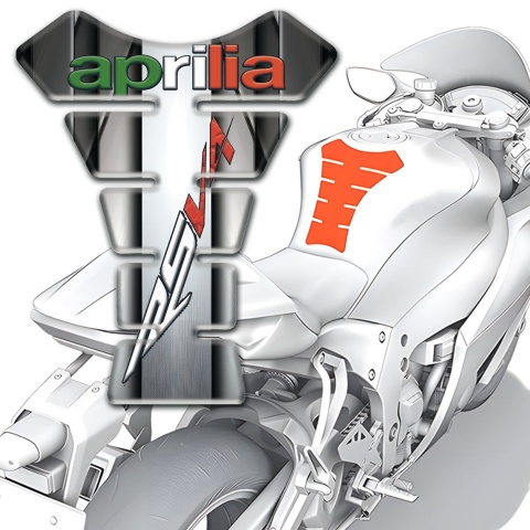 Aprilia Tank Protector Metal Central Panel Design RSV4 logo 