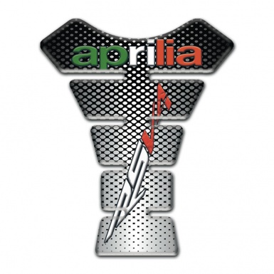 Aprilia Tank Guard Pads Silver Black Design RSV4 Style