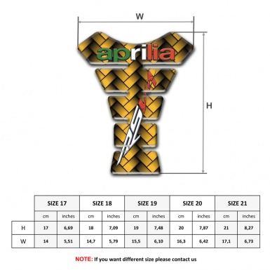 Aprilia Tank Protector Yellow Mosaic Design RSV4 Style 