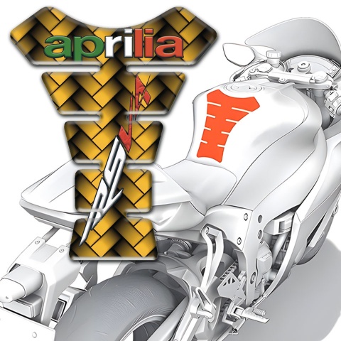Aprilia Tank Protector Yellow Mosaic Design RSV4 Style 