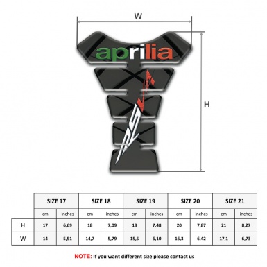 Aprilia RSV4 Model Tank Pad Motorbike 
