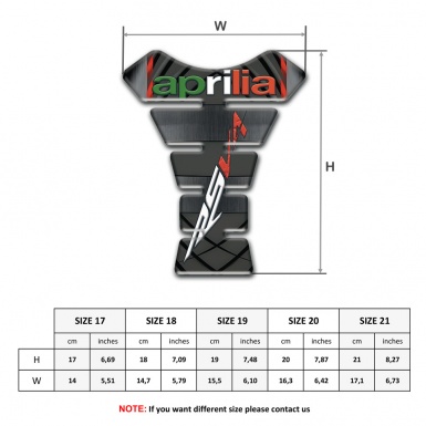 Aprilia Tank Protector RSV4 Style Silicone Sticker 