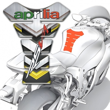 Aprilia Tank Fuse RSV4 Model with Silver Yellow Decoration 