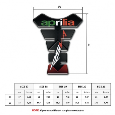Aprilia Tank Pad Motorbike High End Dark Design RSV4 Model