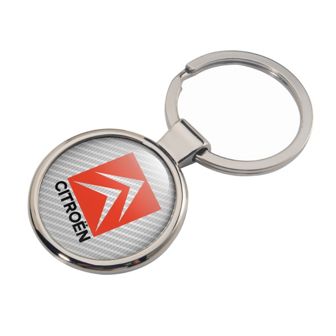 Citroen Key Holder Metal Light Carbon Red Rectangle Logo