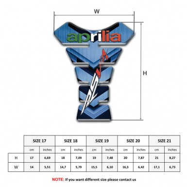 Aprilia Tank Guard Pads RSV4 Model Blue Design 