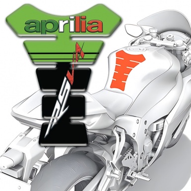 Aprilia Tank Pad Protector Green Black Design RSV4 Style 