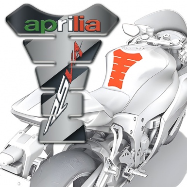 Aprilia Tank Pad Motorbike Gray Diagonal Decoration RSV4 Model 