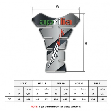 Aprilia Tank Pad Motorbike Gray Diagonal Decoration RSV4 Model 