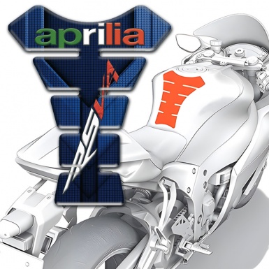 Aprilia Tank Pad Protector Blue Parts Design RSV4 Model 