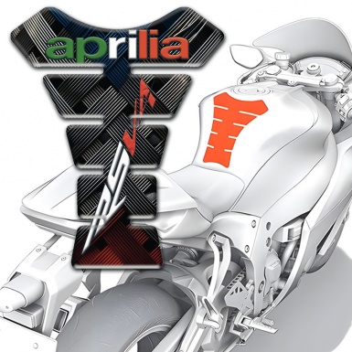 Aprilia Tank Pad Motorbike Crossed Belts Design RSV4 Model 
