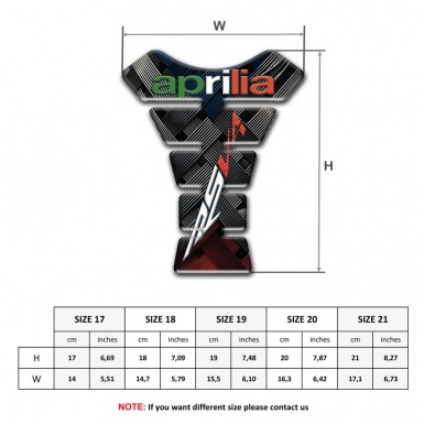 Aprilia Tank Pad Motorbike Crossed Belts Design RSV4 Model 